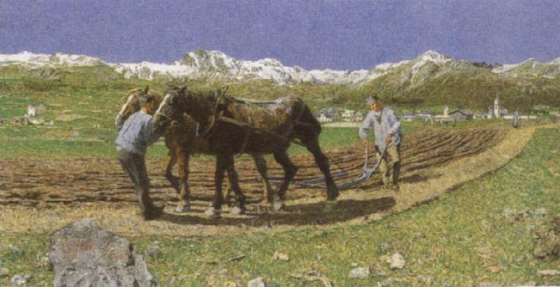 Giovanni Segantini Ploughing